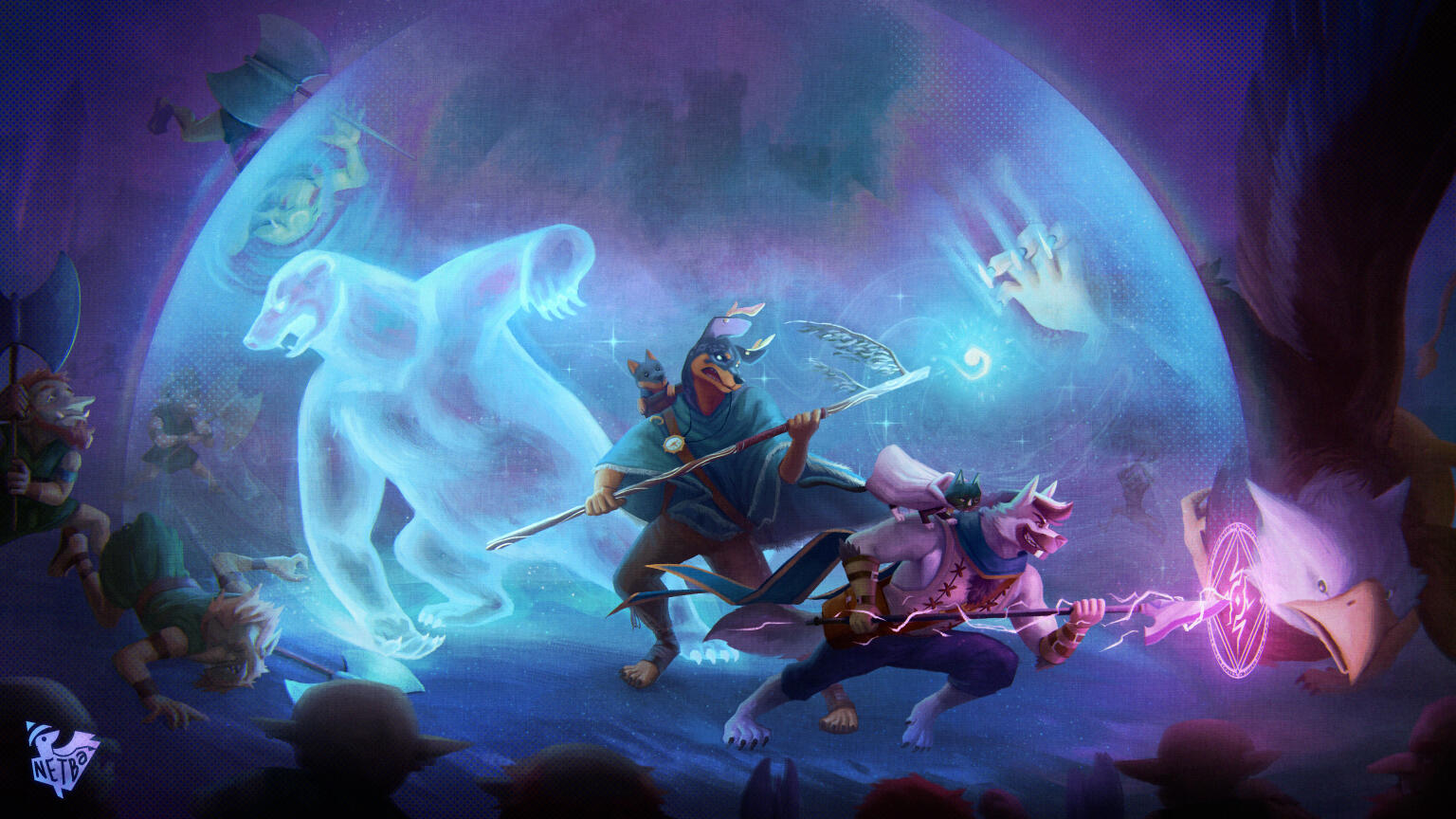 Against the Horde (2025) Commissioned piece for client's anniversary featuring his and his partner's Dungeons and Dragons characters